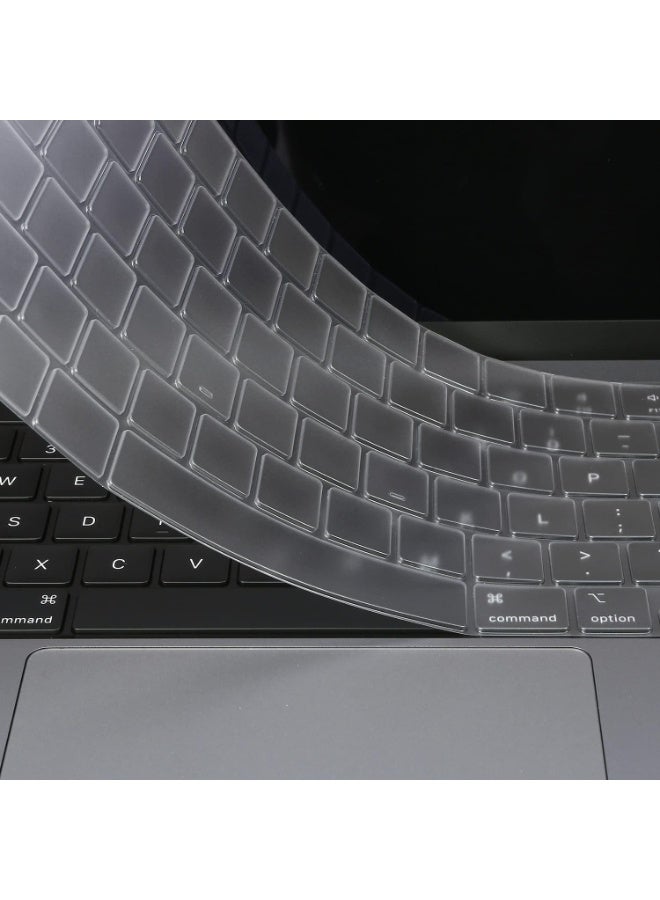 Premium Ultra Thin Keyboard Cover Skin for 2025-2021 M5/M4/M3/M2/M1 Pro/Max MacBook Pro 14" 16" (A3434/A3112/A3185/A3401/A2918/A2992/A2779/A2442/A3403/A3186/A2991/A2780/A2485), M4 M3 M2 Chip MacBook Air 13.6" 15" (A2681 A3113 A3240 A2941 A3114 A3241) TPU Skin,Clear - Image 2